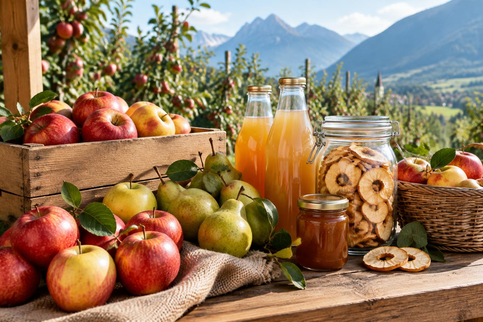 Autumn orchard pears